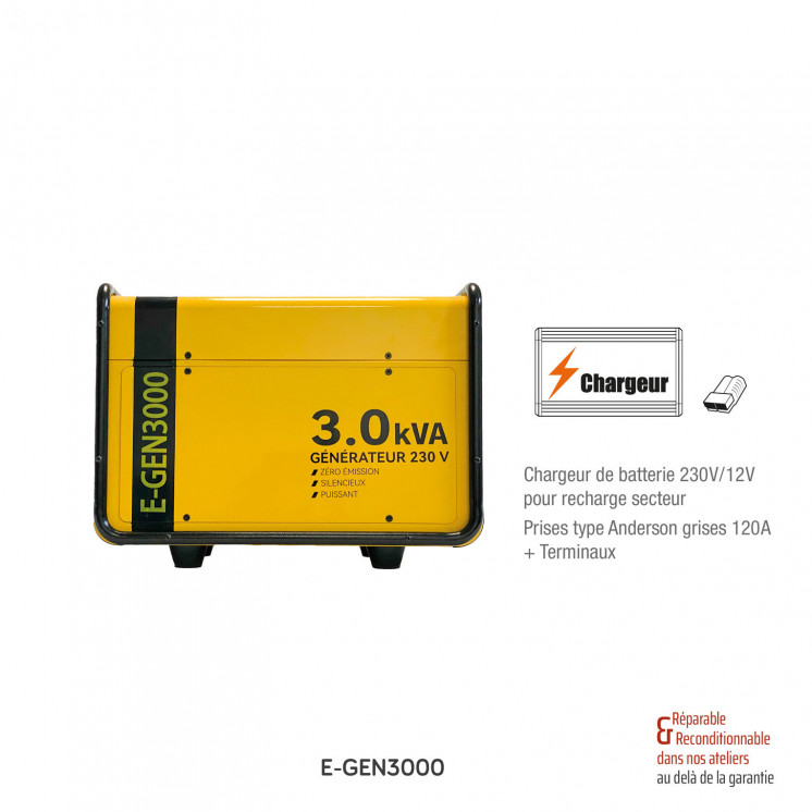 Générateur lithium E-GEN 2000W - 3000W - 3600W