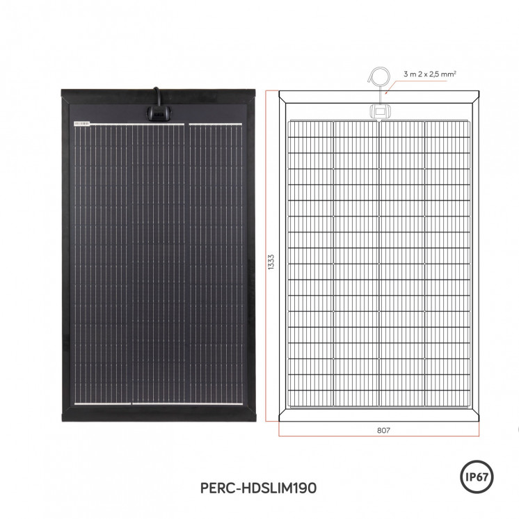 Panneau solaire semi-rigide PERC HD SLIM