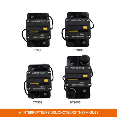 Interrupteurs disjoncteurs thermiques à réarmement manuel