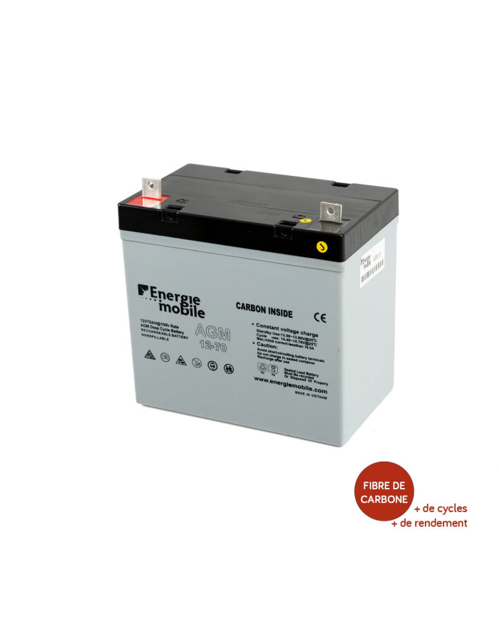 La batterie AGM fournit des courants élevés pendant de courtes durées