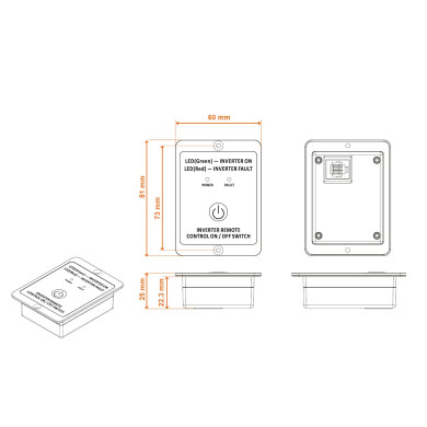 Télécommandes pour convertisseurs DC/AC PSW-V2 et PSW DIF-V2
