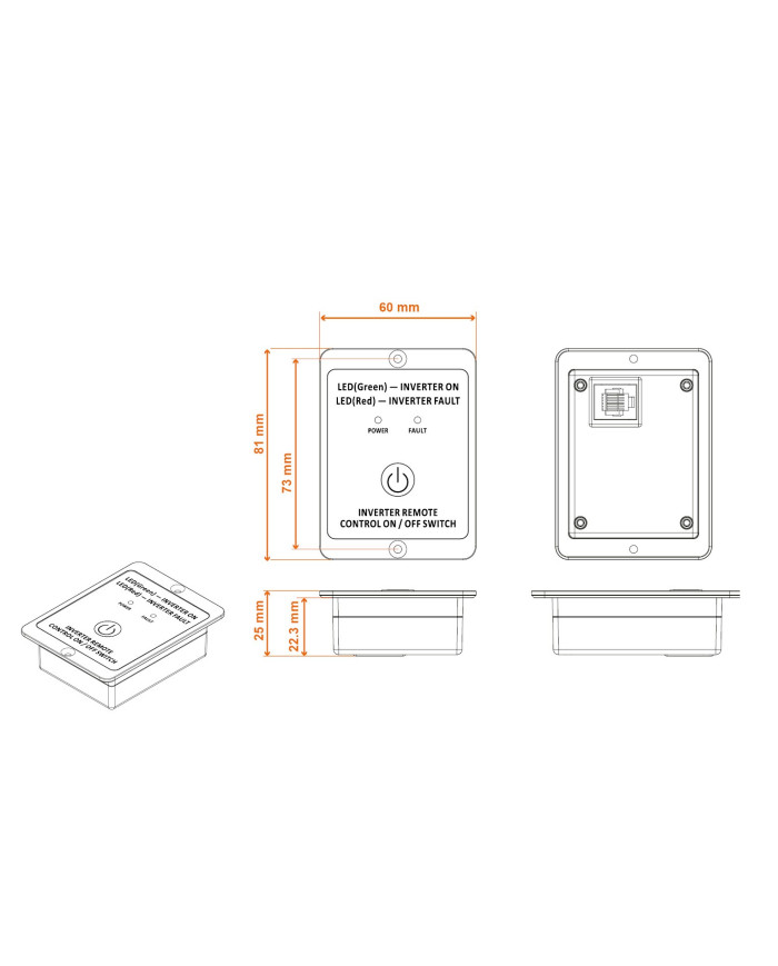 Télécommandes pour convertisseurs DC/AC PSW-V2 et PSW DIF-V2