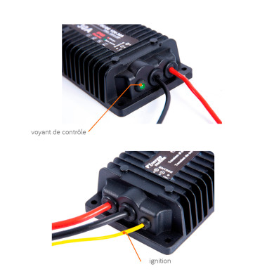 Chargeur booster DC/DC CB-IP: 12 ou 24Vdc, 17A et 30A
