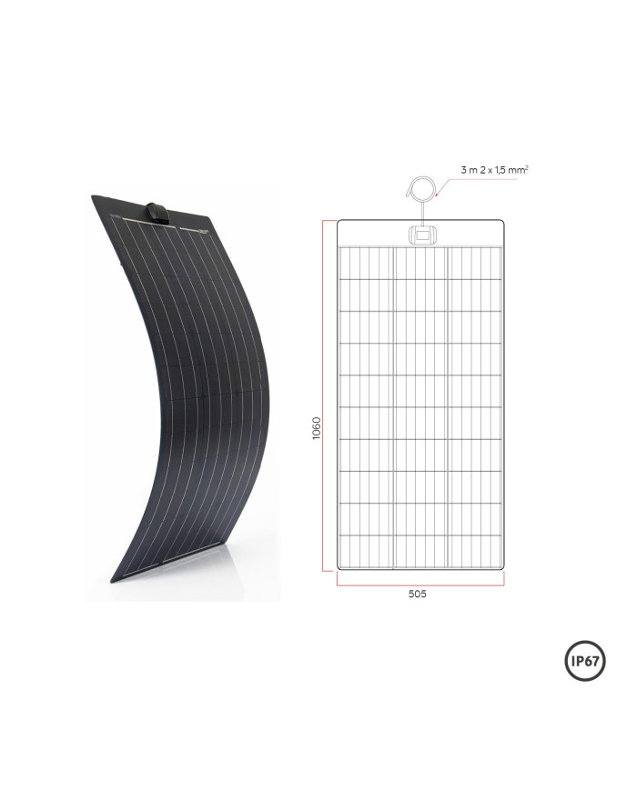 Panneau solaire souple A FLEX noir