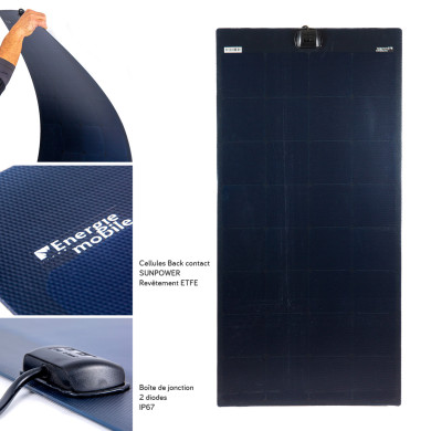 Panneau solaire souple HP FLEX NOIR