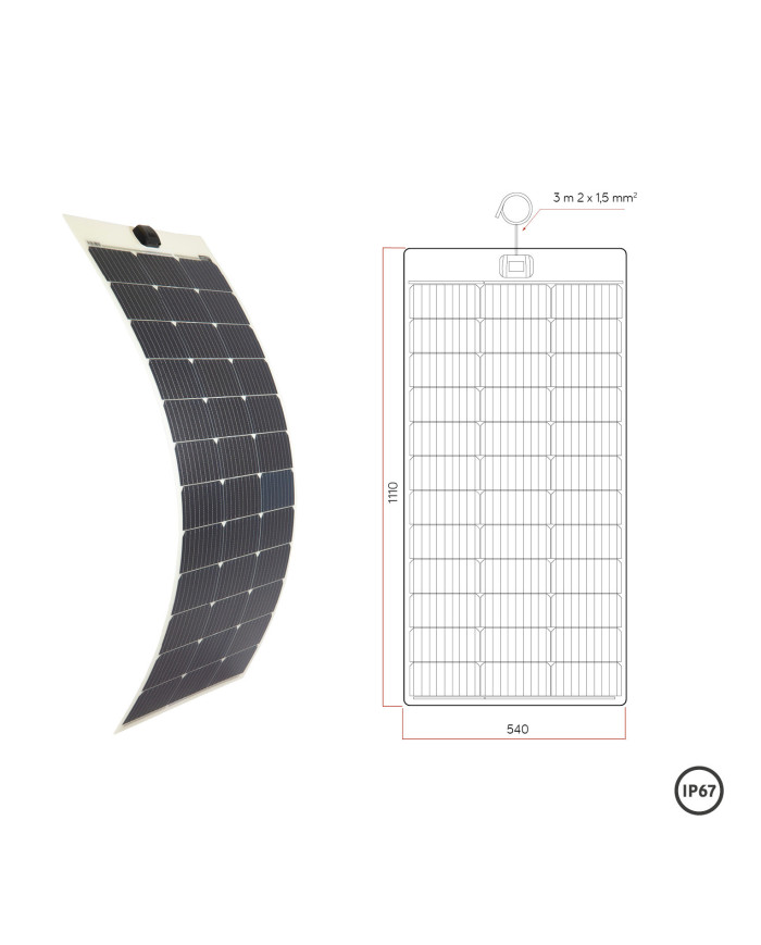 Panneau solaire souple PERC FLEX BLANC