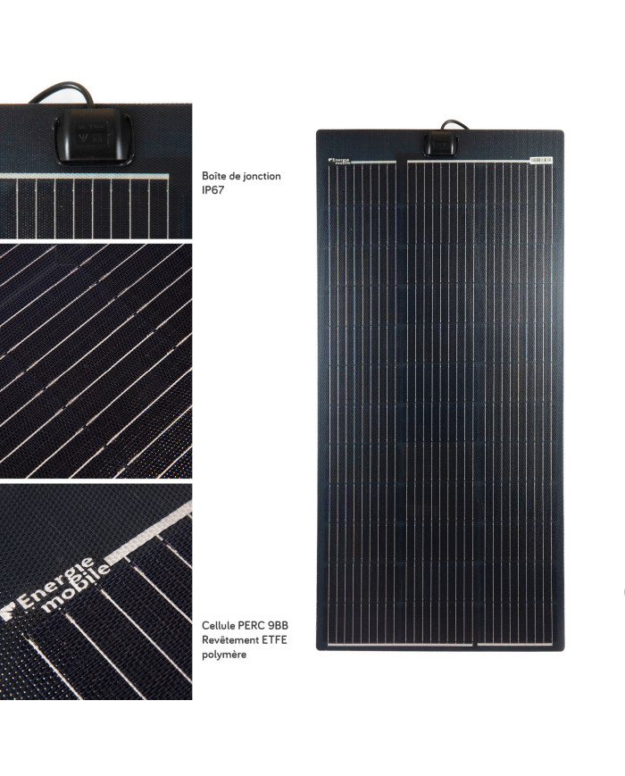 Panneau solaire souple PERC FLEX NOIR