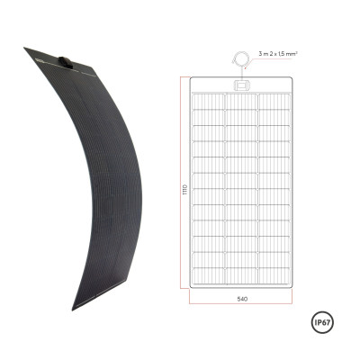 Panneau solaire souple PERC FLEX NOIR