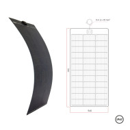 Panneau solaire souple PERC FLEX NOIR