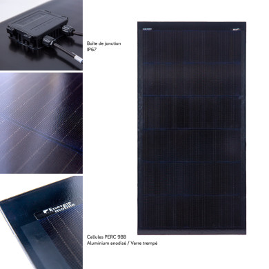 Panneau solaire sans cadre noir PERC SC, cellules PERC Shingled