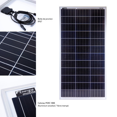 Panneau solaire rigide A PERC BLANC