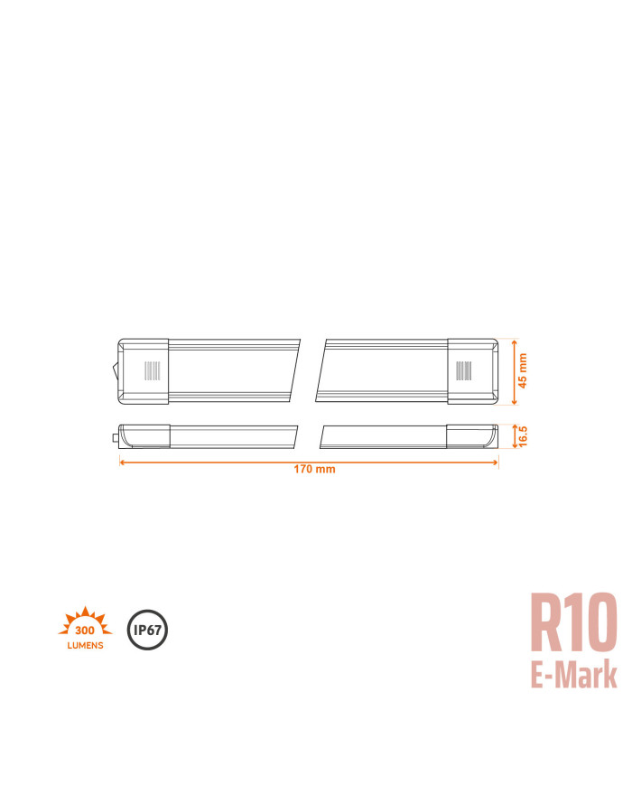 Eclairage réglette LED EM LED