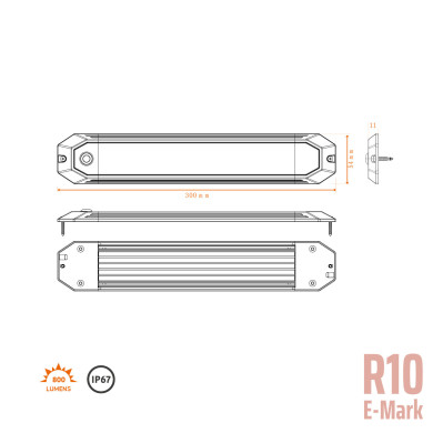 Réglettes LED EM LED PIR avec détecteur de présence
