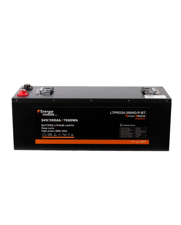 Batterie Lithium LiFePO4 Boîtier Métal avec Bouton On/Off | ENERGIE MOBILE