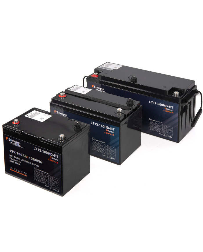 Batterie auxiliaire Lithium Lifepo4 bluetooth compactes LT BT HD
