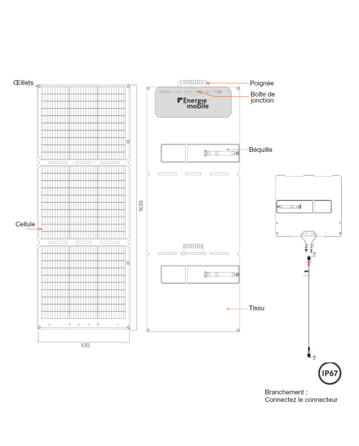 Panneau solaire pliable BFX