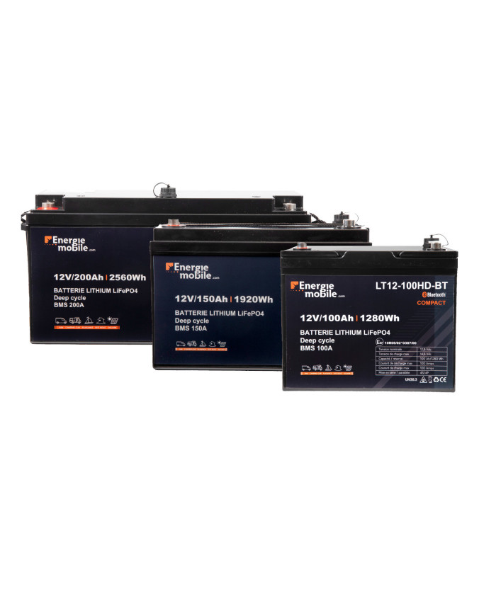 Batterie auxiliaire Lithium Lifepo4 bluetooth compactes LT BT HD