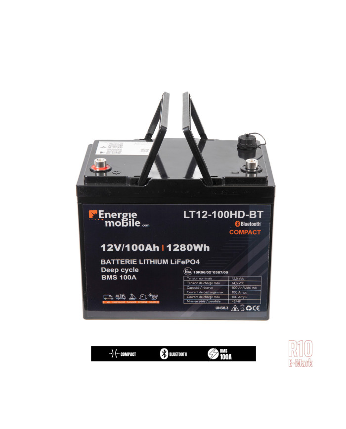 Batterie auxiliaire Lithium Lifepo4 bluetooth compactes LT BT HD