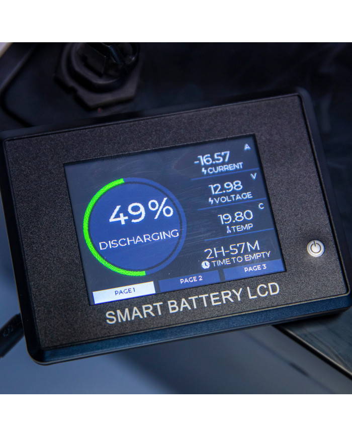 Moniteur déporté pour nos batteries et Powerbox équipées de la connectique