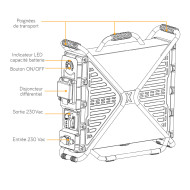 X-GEN3600 — Générateur électrique portable 3600 W / 2304 Wh
