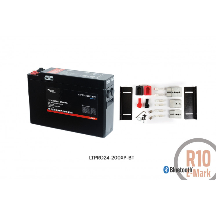 Batterie LiFePO4 LTPRO-X BMS 250 : boîtier metal, dimensions réduites