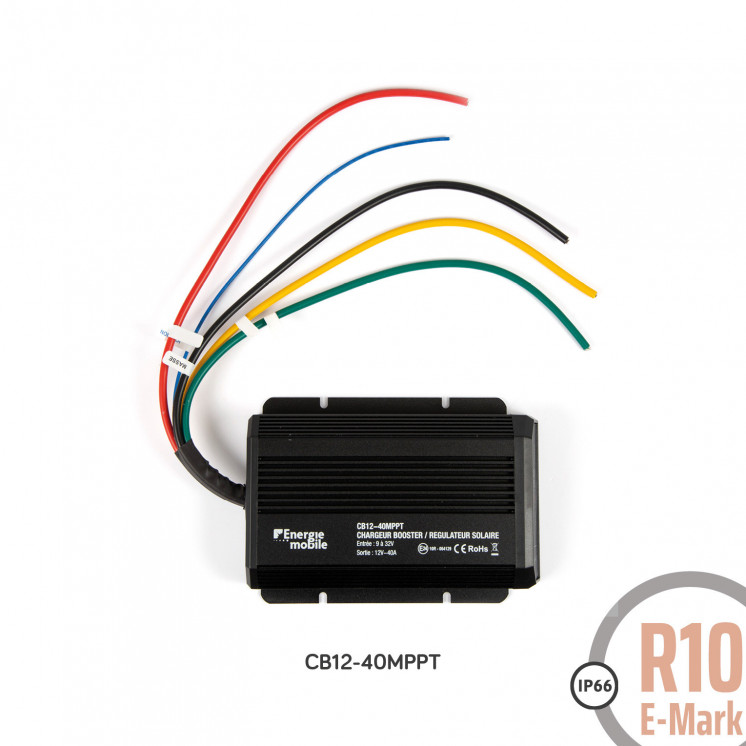 CB MPPT IP: chargeur booster étanche DC/DC (25 et 40A-12 ou 24/12Vdc)