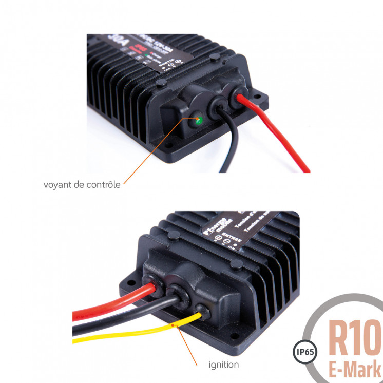 Chargeur booster DC/DC CB-IP: 12 ou 24Vdc, 17A et 30A