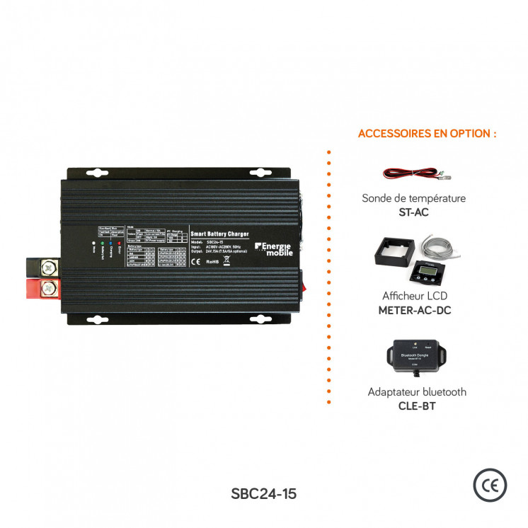 Chargeurs SBC-PRO 12, 24 ou 48 Vdc - Puissances 10 à 60 A