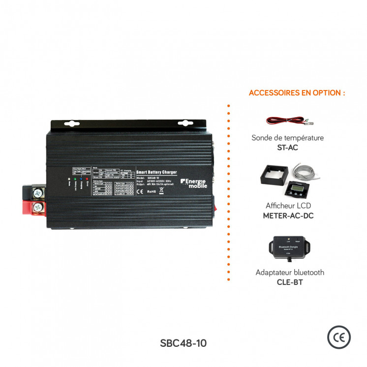 Chargeurs SBC-PRO 12, 24 ou 48 Vdc - Puissances 10 à 60 A