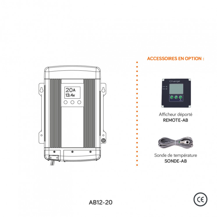 Chargeur AC/DC AB : 12 ou 24Vdc - puissances 20 à 100A