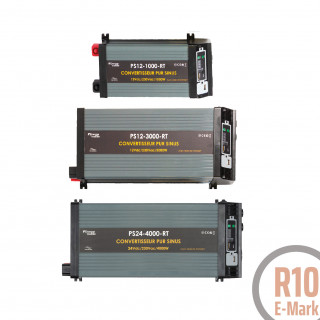 Convertisseur sinusoïdal DC/AC PS RT: 12 ou 24V-230V-1000 à 4000W