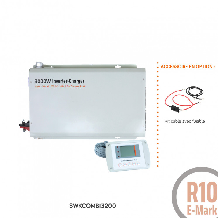 Combiné sinusoïdal DC/AC SWK: 12V-230V-2000 et 3000W