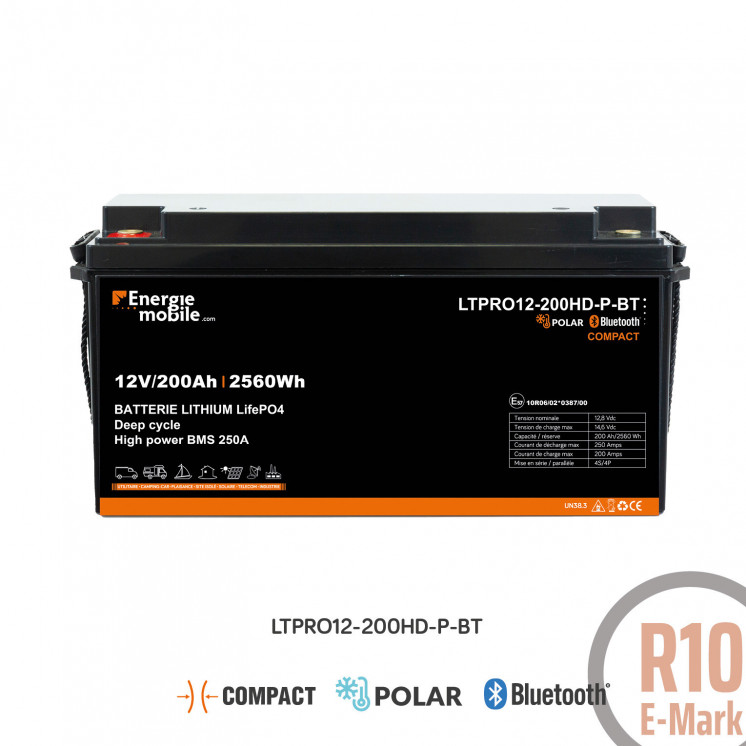 LTPRO-BT HD : batteries lithium LiFePO4 compactes et légères