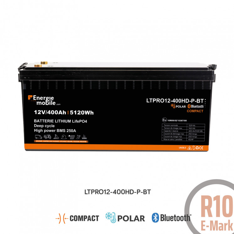 LTPRO-BT HD : batteries lithium LiFePO4 compactes et légères